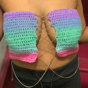 Handmade crochet halter tops